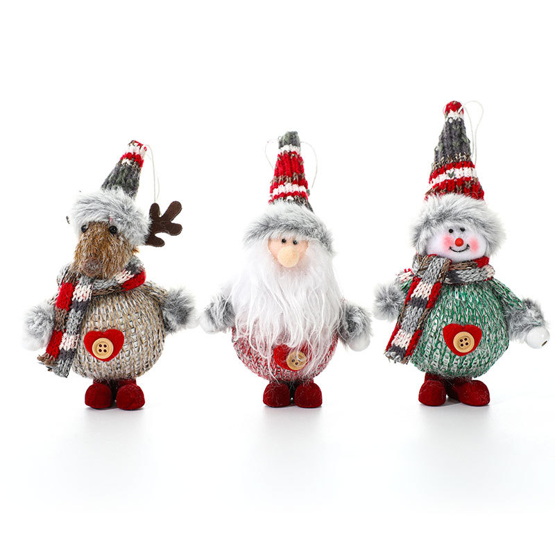 Cross Border New Colorful Fabric Foam Pendant Decoration Christmas Decorations Christmas Tree Hanging Christmas Gifts Item Picture