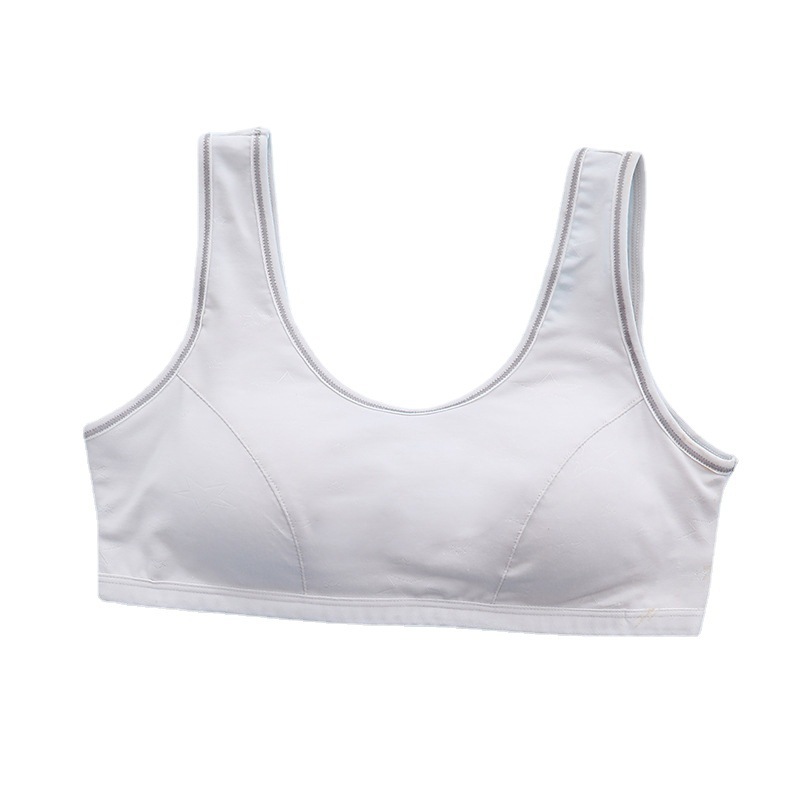 New pure cotton underwear growth vest fixed cotton pad girls no underwire anti-slip student bra wholesale Item Picture