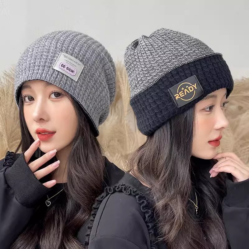 Hat Women's Winter Double-Sided Pile Hat Cycling Warm Woolen Hat Maternity Postpartum Moon Hat Spring And Autumn Knitted Cold Hat details Picture