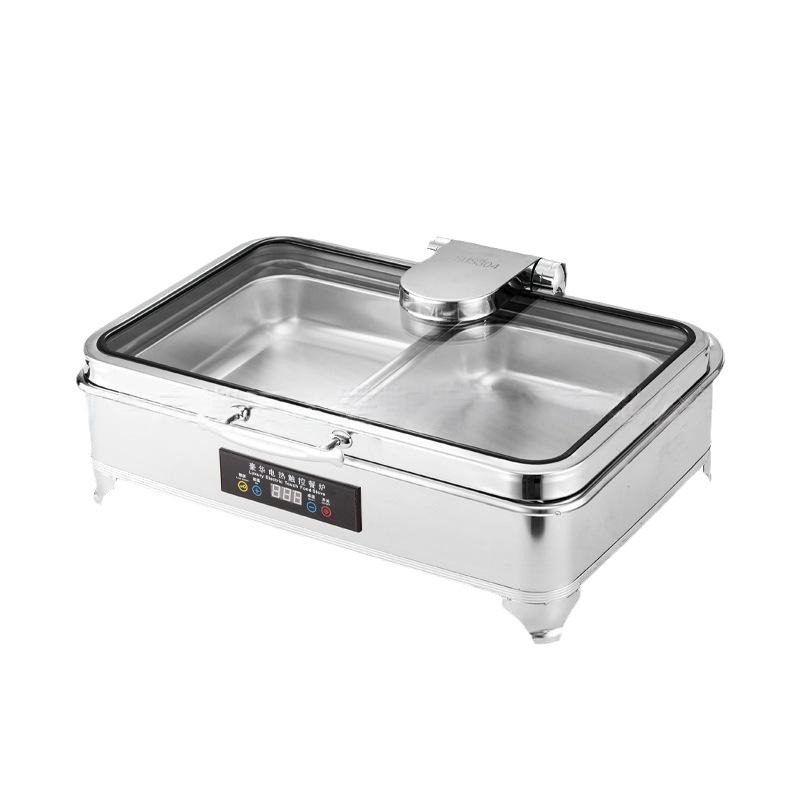 Cross-border 304 household insulated CNC glass cloth furnace, restaurant and hotel stainless steel buffet furnace manufacturer wholesale Item Picture
