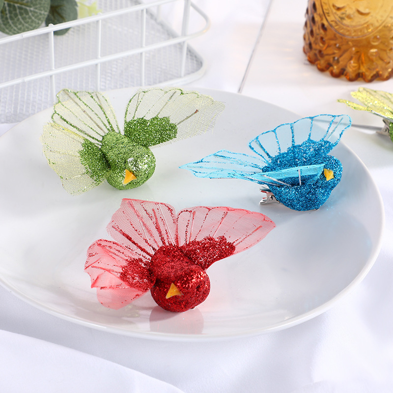 A must-have for the 2023 new Christmas bird hummingbird color simulation wings and transparent scene decoration Application Scenario