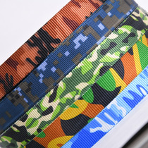 Imitation nylon hot print camo webbing belt shoe hat decorative accessories backpack side camo webbing spot wholesale webbing South Korea webbing