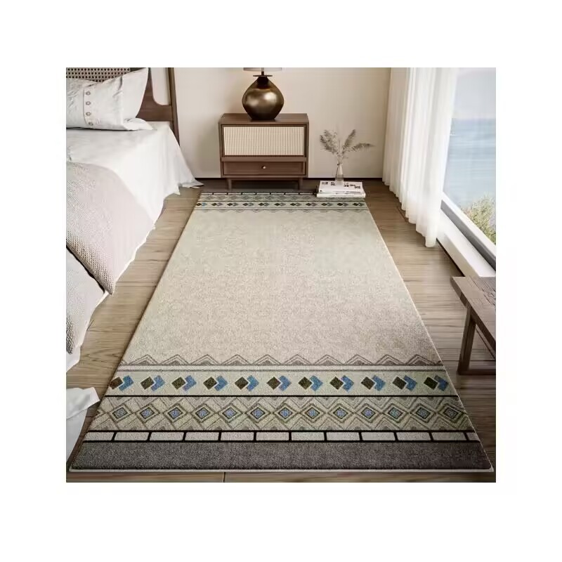 Cross-border foldable silicone anti-slip bedroom carpet, study and reception room carpet, full coverage, ins children's bay window mat Item Picture