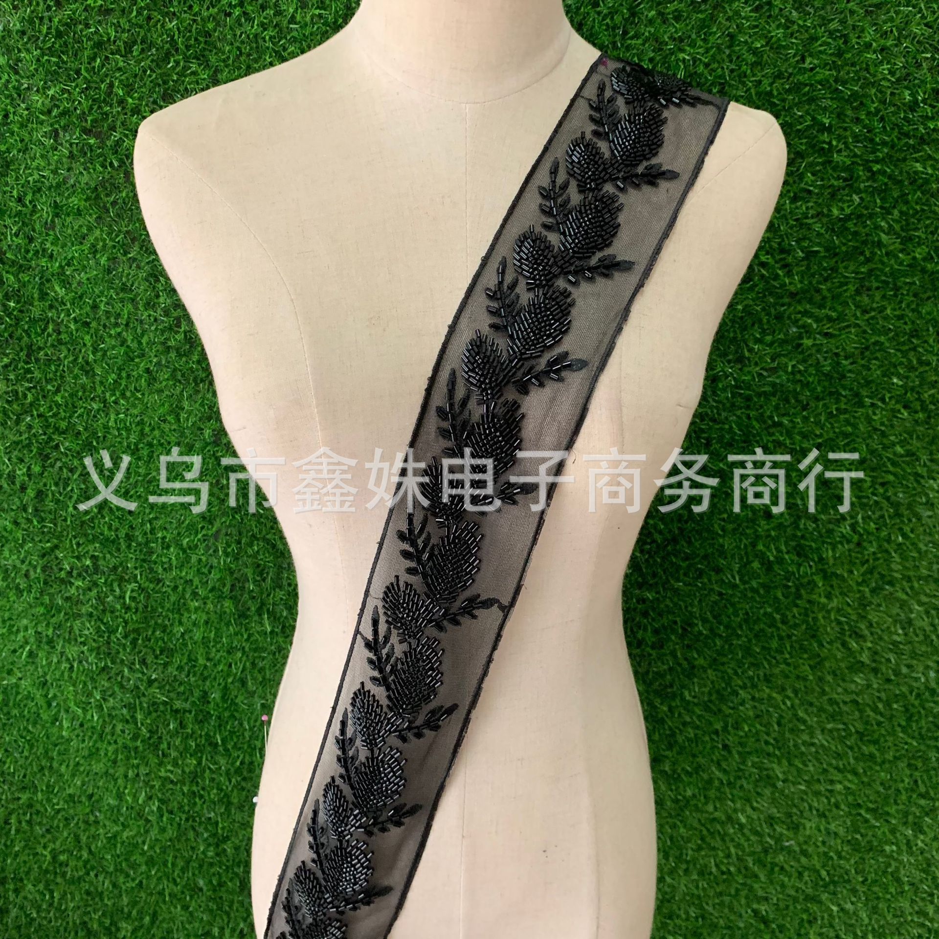 Heavy bead lace tube bead embroidery lace, diy clothing accessories, decorative edges Specification image