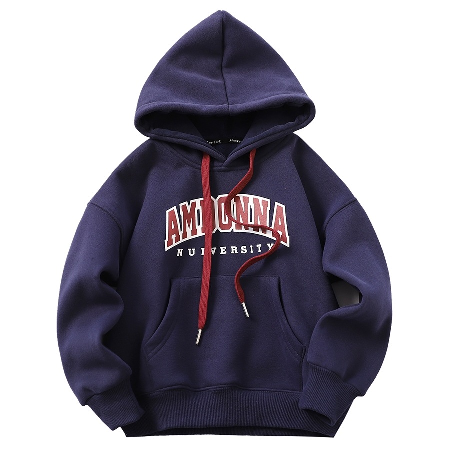 Boys' Fleece Hoodie Autumn And Winter Children's Hooded Jumper Sports Top 2022 Winter Thickened Base Sweater Trend Item Picture