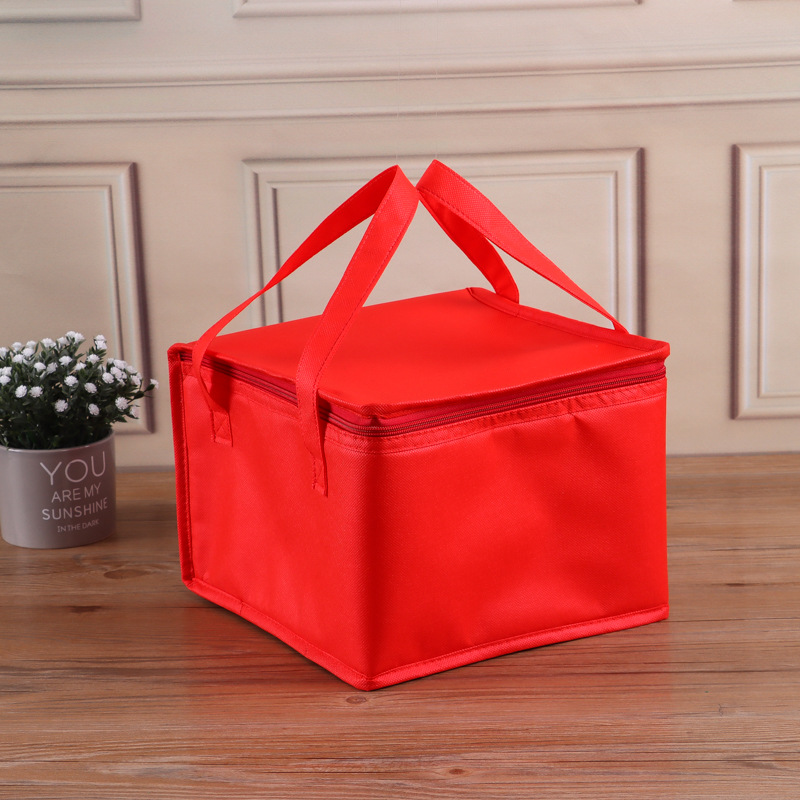 In-stock non-woven fabric insulated bags, daily dining utensils, kitchenware, ice packs, picnic bags, hand-held aluminum foil insulated bags, milk tea takeout bags details Picture
