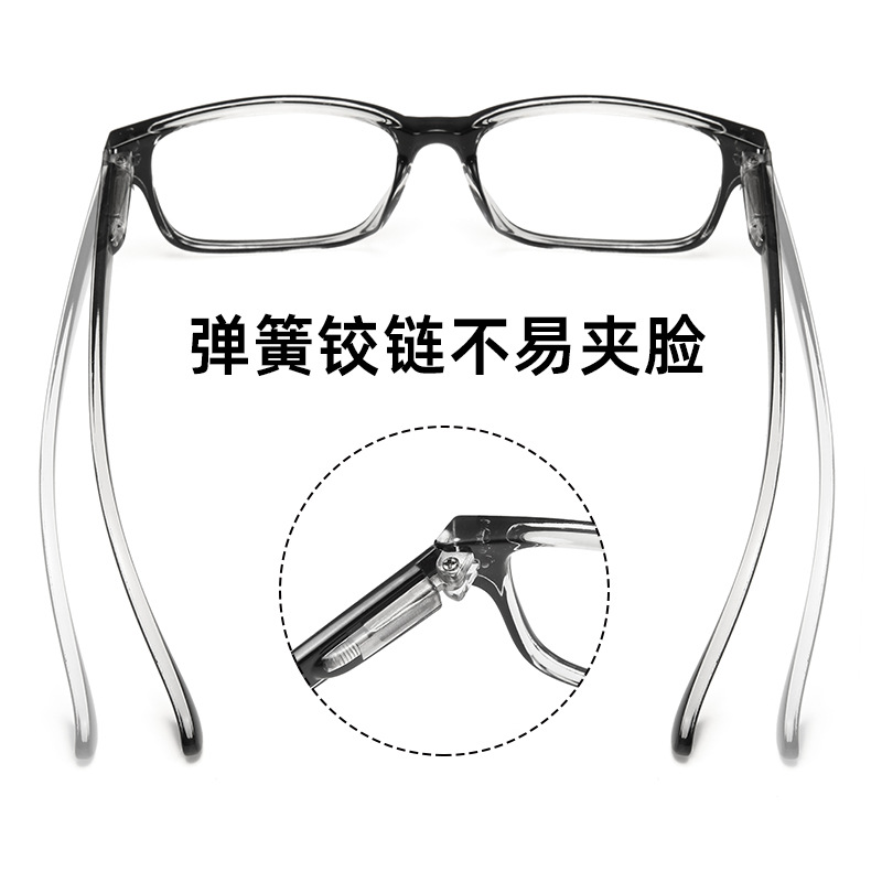New men's small-frame rice nail anti-blue light reading glasses, spring-leg women's reading glasses, reading glasses manufacturer details Picture
