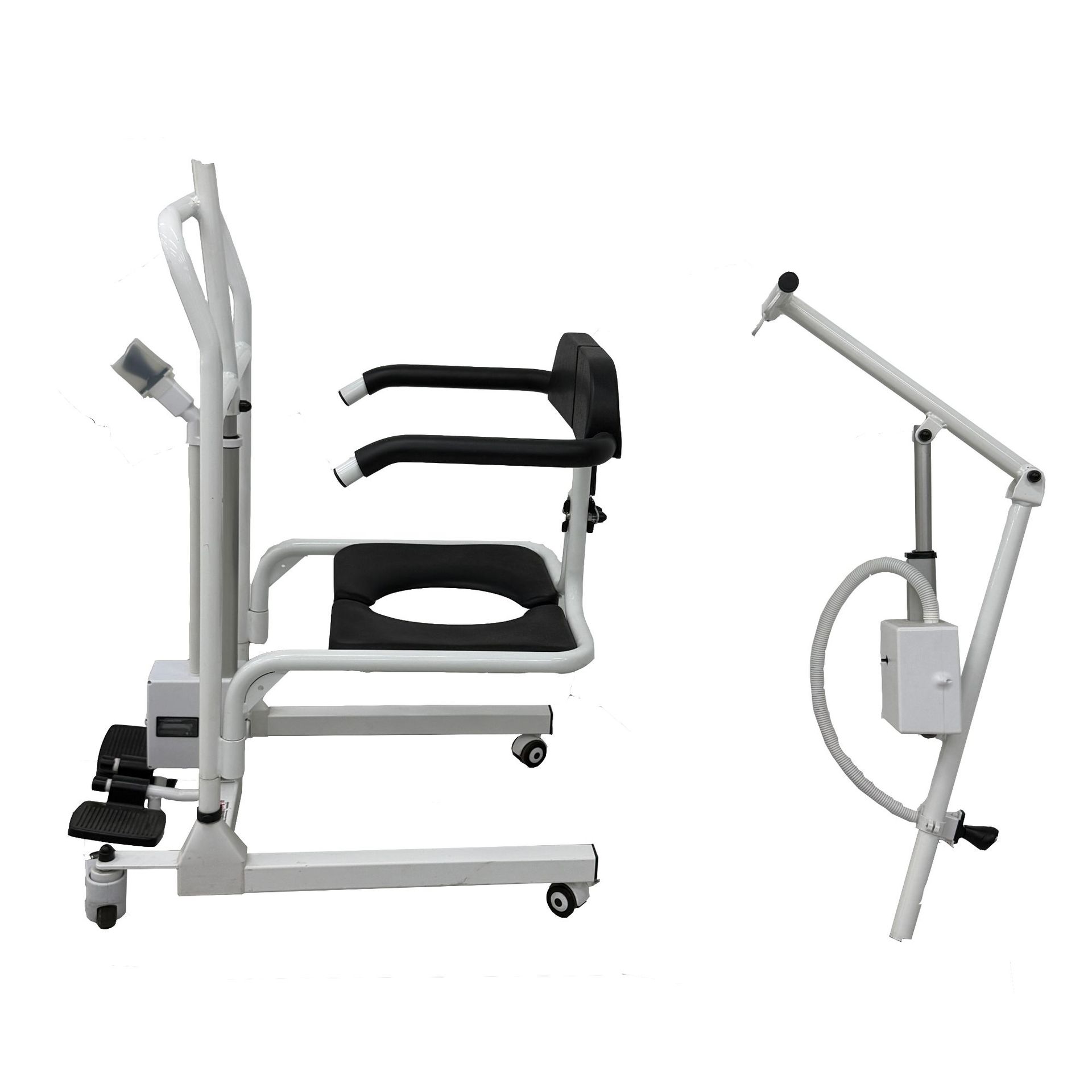 Cross-border exclusive multi-functional hydraulic lifting position transfer machine, detachable toilet care chair, bed bath transfer machine Specification image