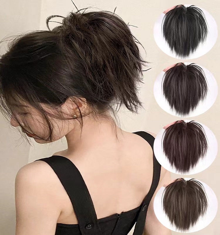 Bun hairstyle fake hair hair hoop, lazy person's hair bun magic tool, realistic hair, fluffy and natural, hot girl chicken nest bun hairstyle hair hoop