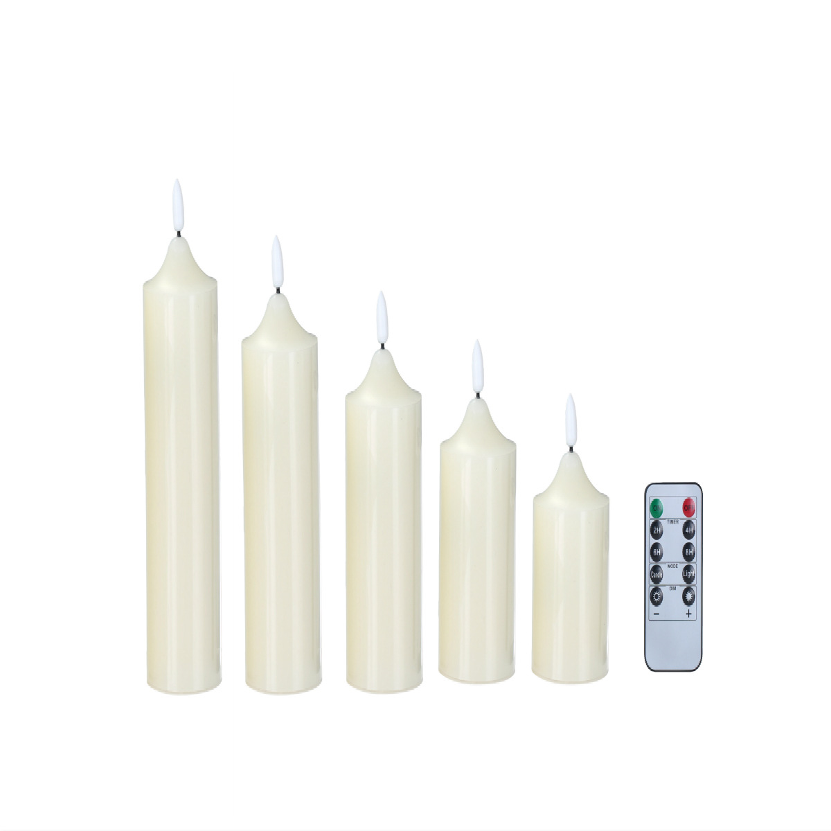 Five-piece set of church roof simulation electronic candles, LED confession, proposal, wedding road guide, home decoration remote control set Item Picture