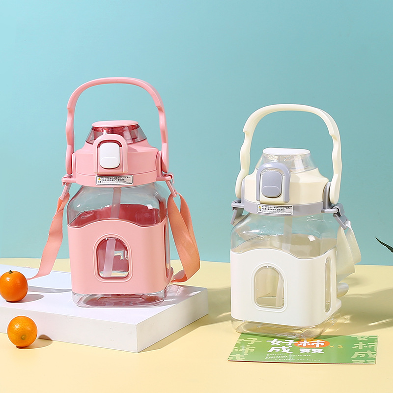 2023 New popular large-belted cup, straw cup, large-capacity plastic water cup, outdoor fitness and sports water bottle, ton ton bucket Application Scenario