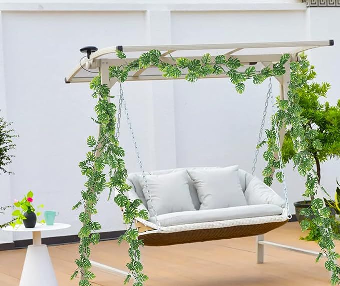 Artificial green plants, turtle-back leaves, vine artificial flowers, indoor forest-themed wedding landscape decoration, vine hanging artificial plants pic 2