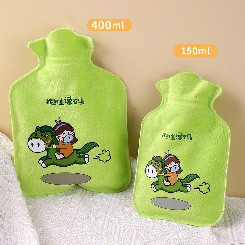 Water Hot Water Bag Thickened Rubber Cute Plush Hand Warmer Treasure Winter Student Warm Water Bag Large Portable Warm Baby Specification drawing