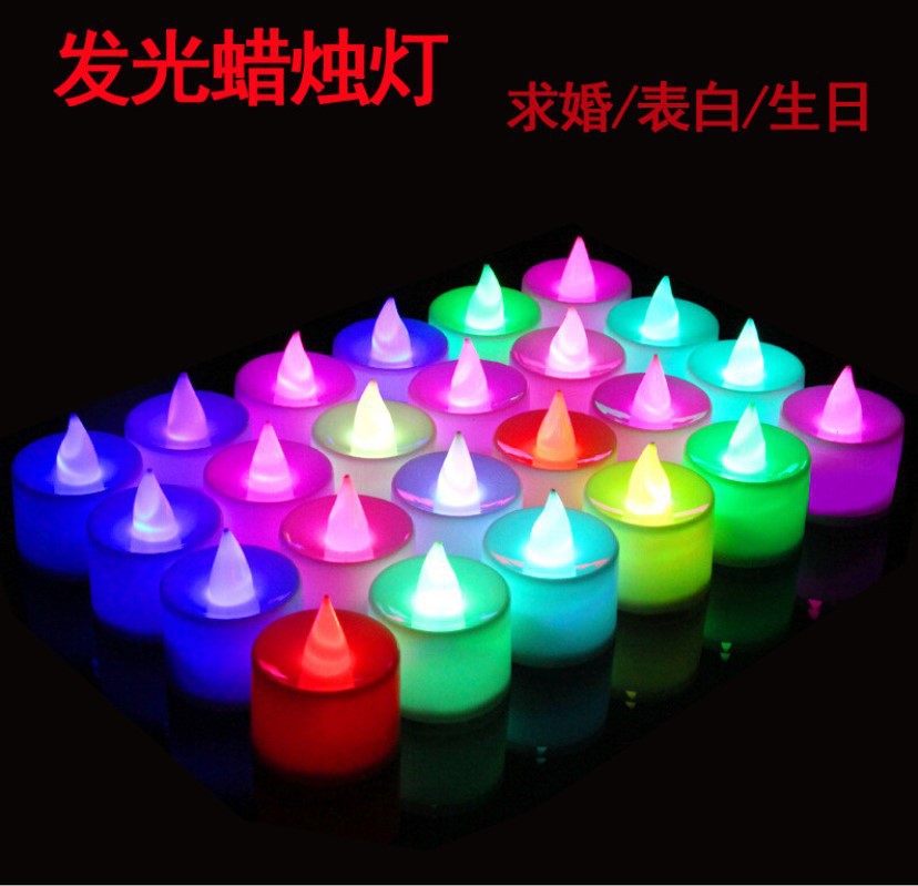 Colorful smokeless candle lamp Specification image