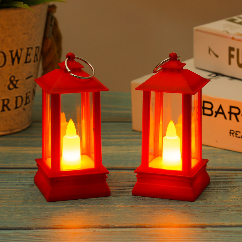 mini oil lamp, led electronic candle lamp, retro horse lantern ornament details Picture