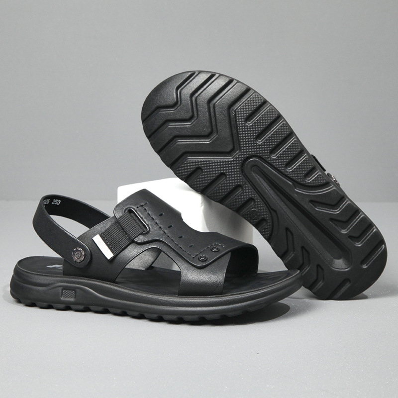男式凉鞋实物图
