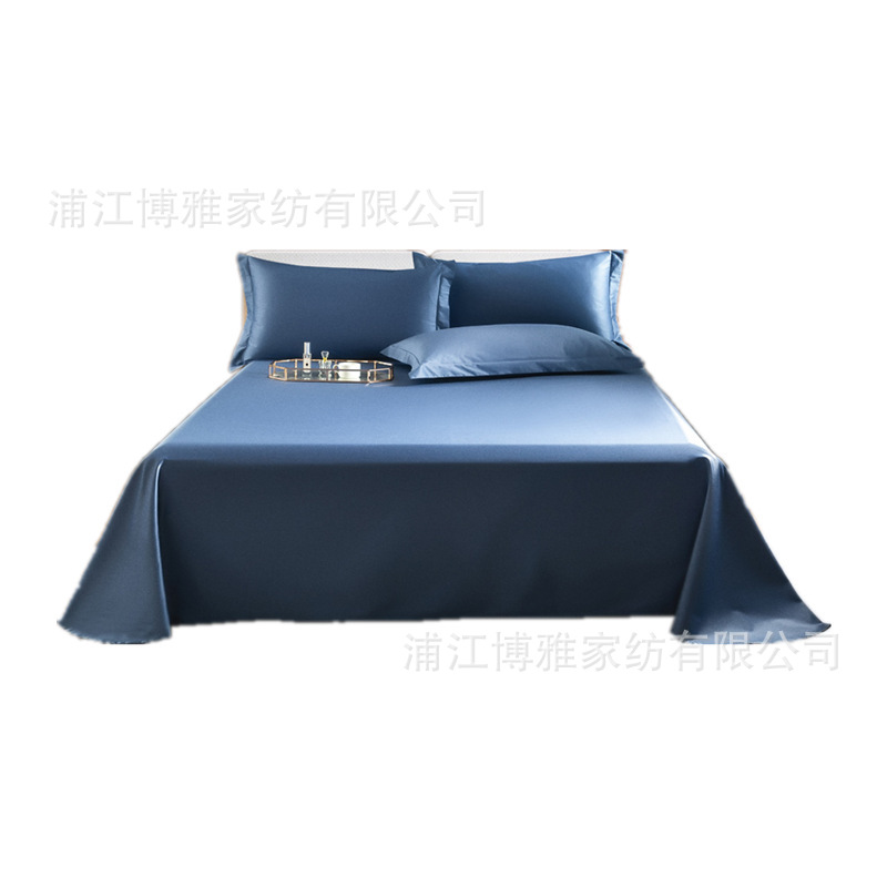 Wholesale of Boya Light Luxury Hotel Style 2022 New Class A 100-strand long-staple cotton high-end single bed sheets without fluorescent agents Item Picture