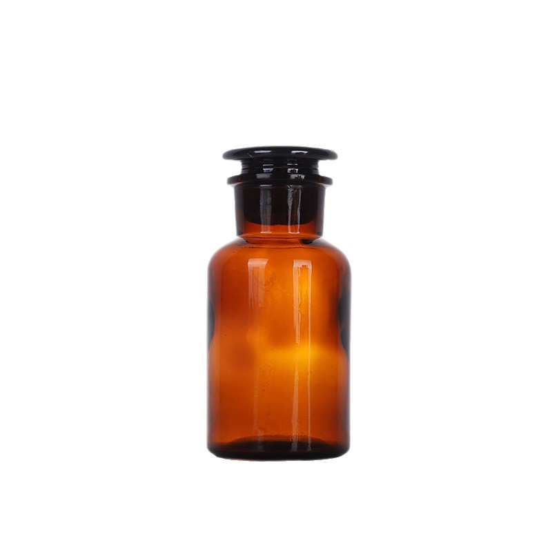 Brown wide-mouth reagent bottles, laboratory sample glass bottles, chemically thickened frosted mouth reagent bottles, sampling bottles in stock Item Picture