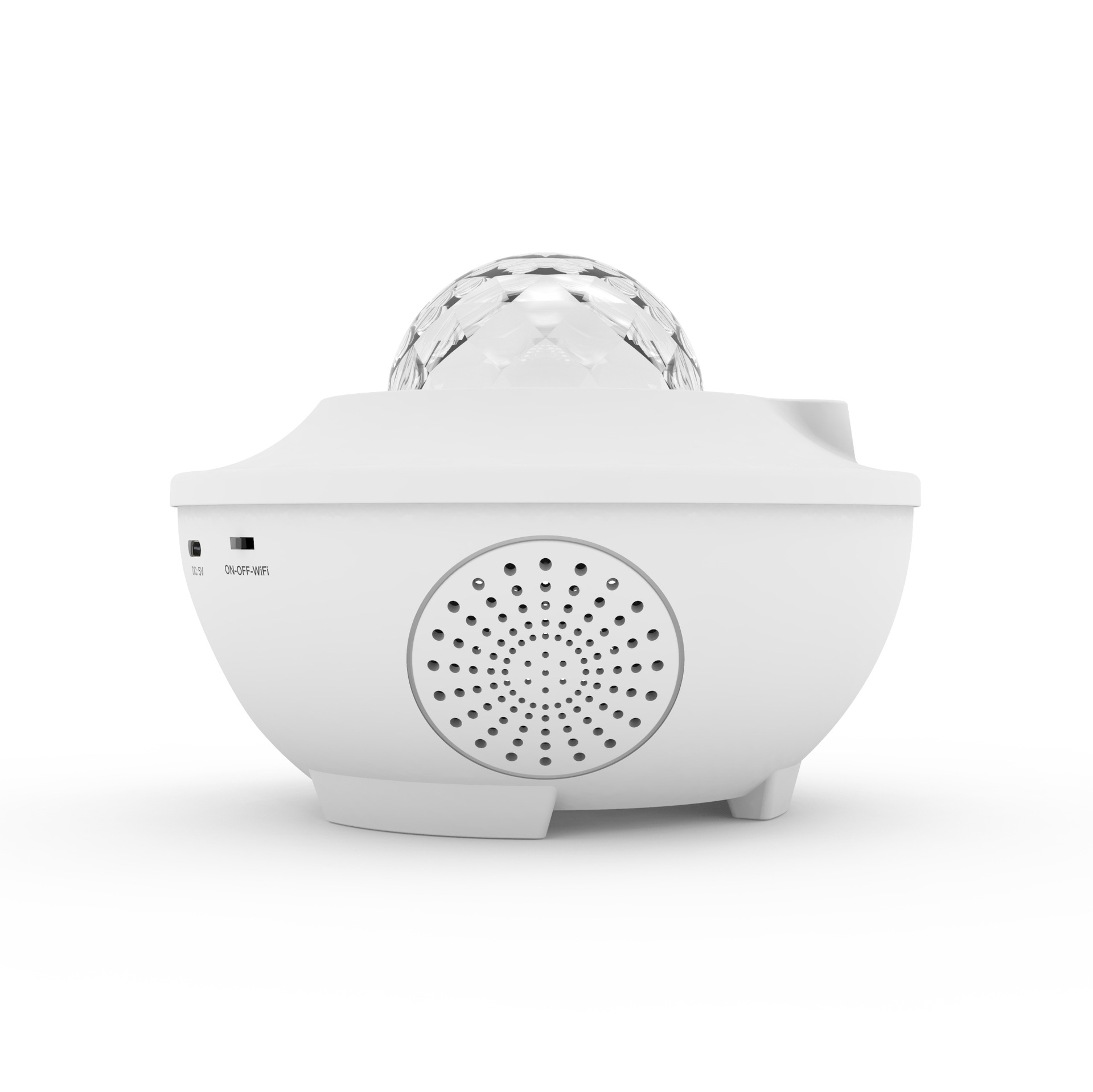 The manufacturer processes and customizes new full-color music starry sky projection lights, with free LOGO printing, night lights and dual-speaker speakers Specification drawing