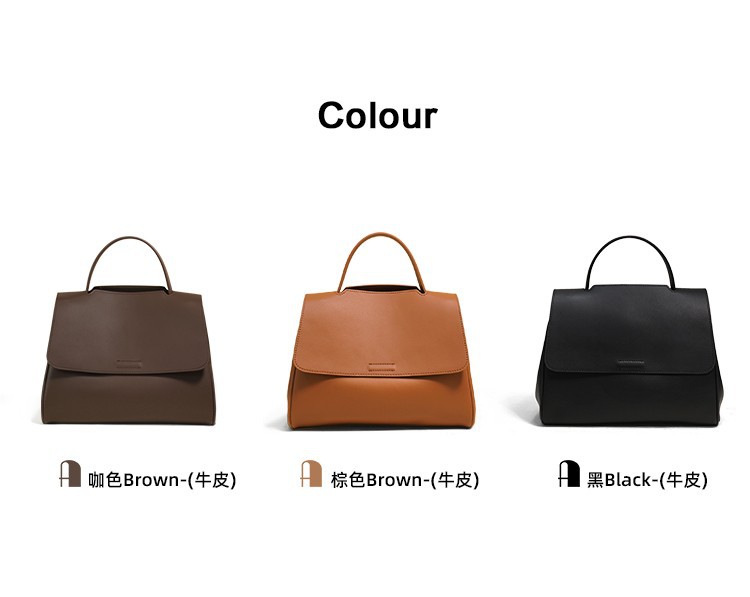 真皮女包高级感手提单肩包牛皮简约时尚大容量百搭斜挎包2025新款详情7