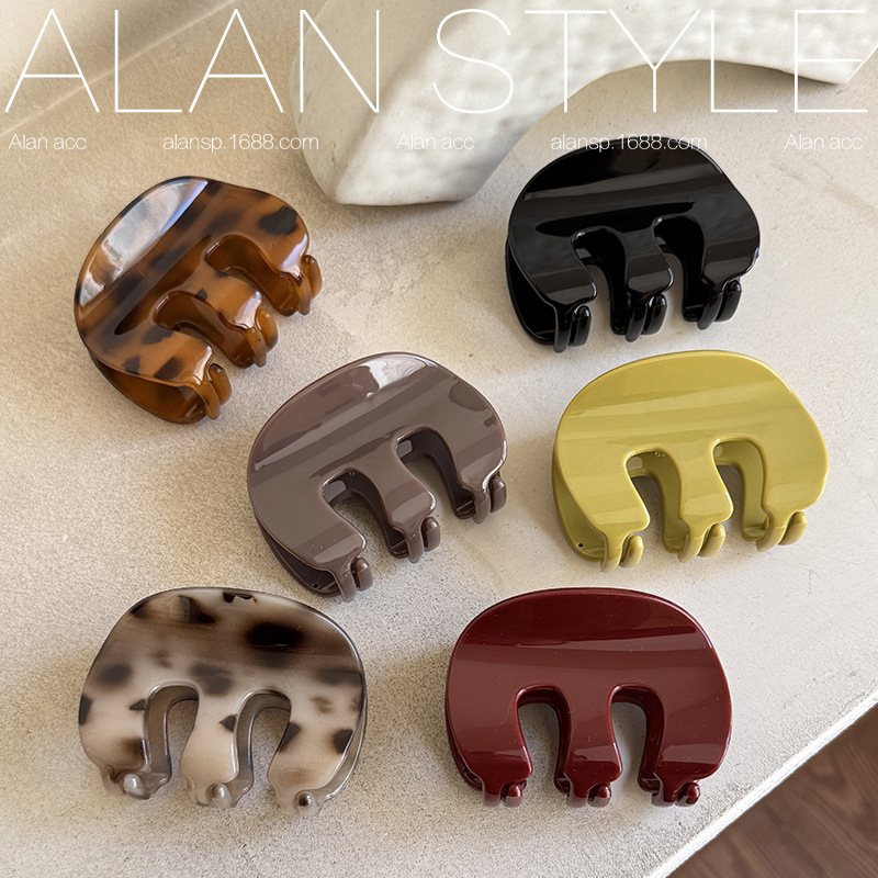 French hair clips, shark clips, fashionable and versatile hair clips, elegant and stylish hair clips, women's back head plate hair clips, large semi-tied hair details Picture
