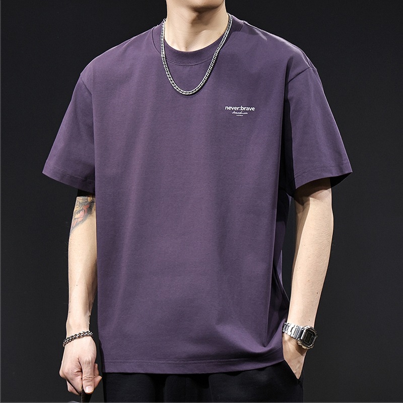 冰感科技棉短袖t恤男夏季2025新款潮牌大码高端衣服重磅男士体恤