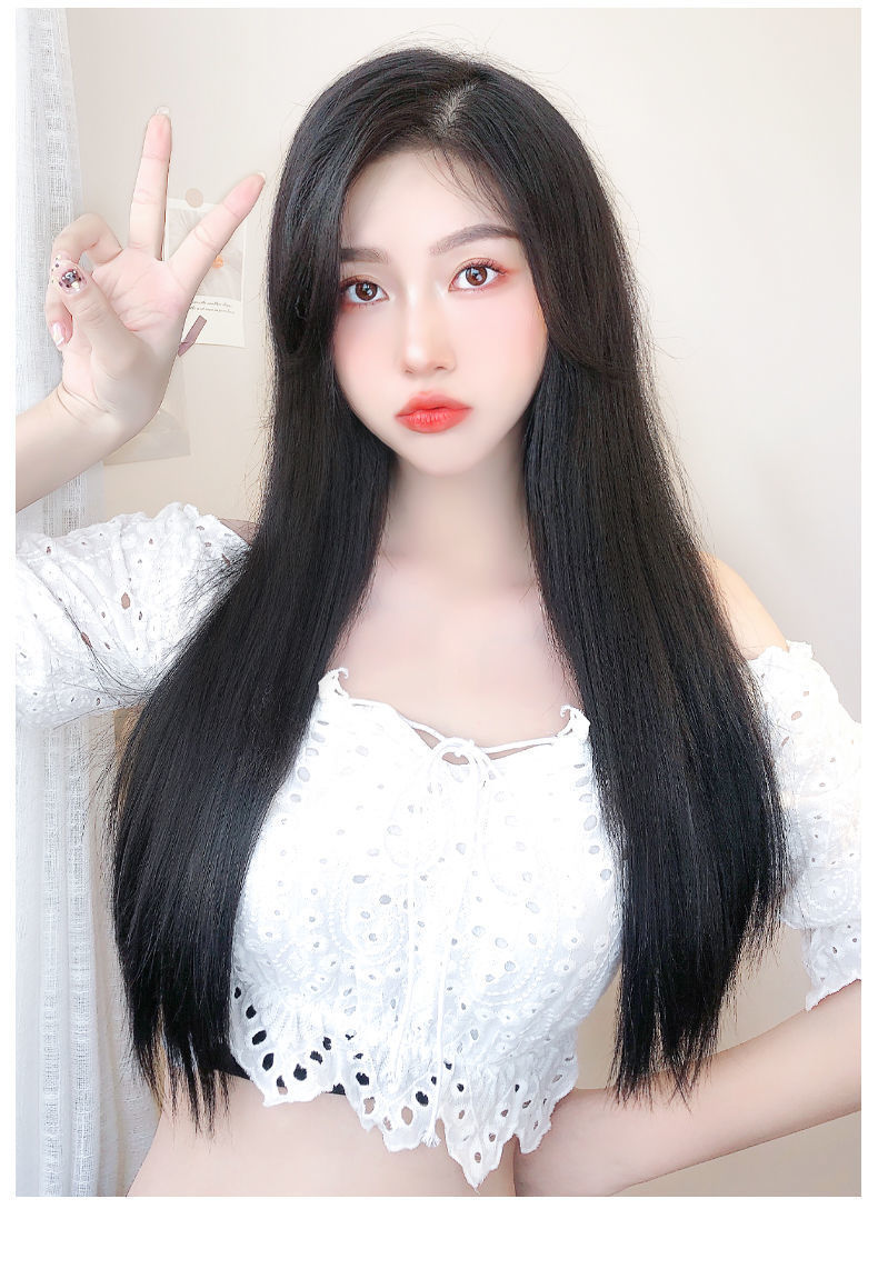 Wholesale wig pieces for women, one-piece and three-piece sets, long straight hair extensions, hair growth, voluminous hair extensions, and wigs from the manufacturer pic 24