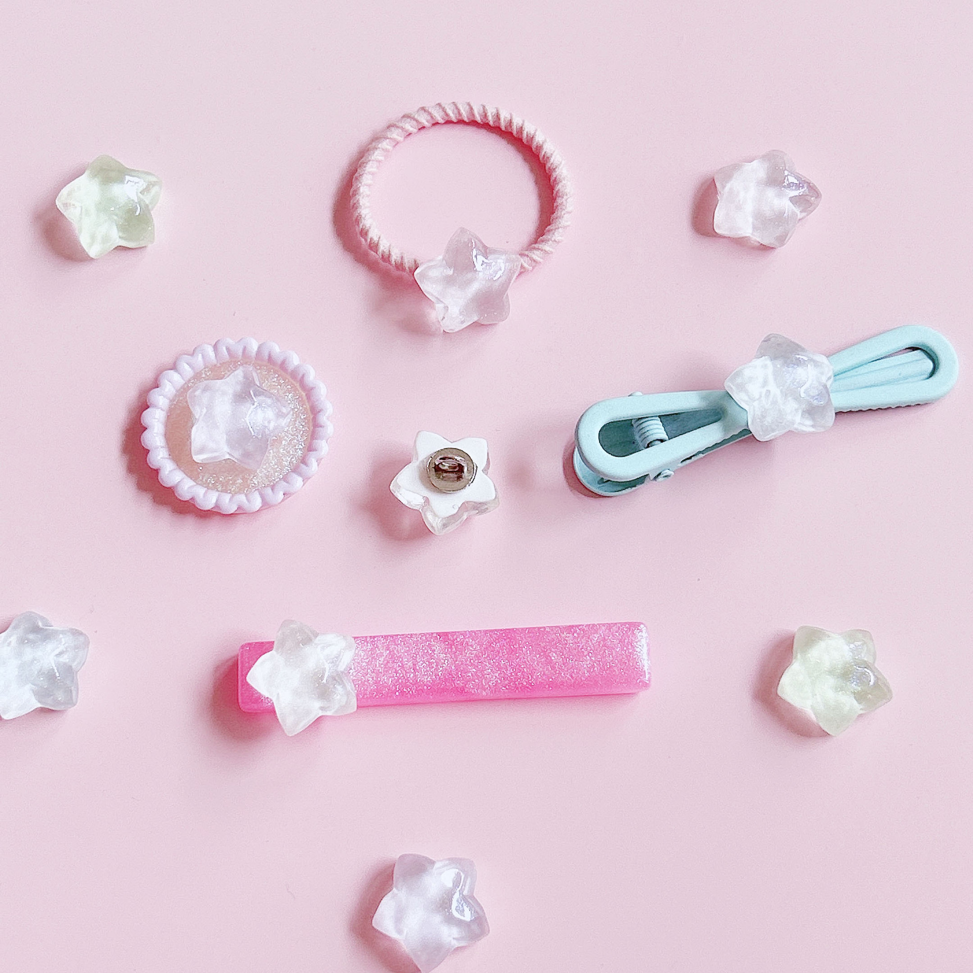 Basic translucent star decorative material resin accessories diy ornaments paired with patch handcrafted creative accessories Specification image