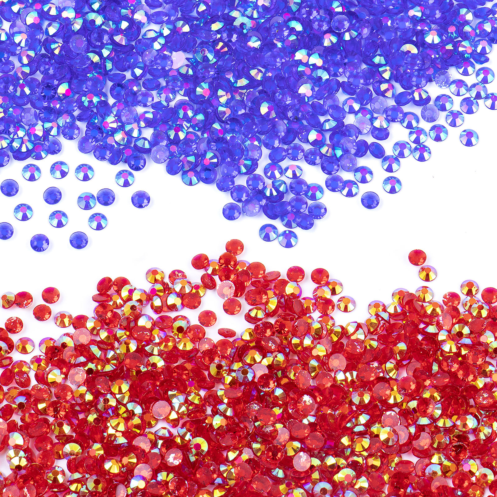 Jelly base nail art resin flat diamond phone case, violent bear candy AB diamond, hand-stuck diamond jewelry accessories wholesale Specification image