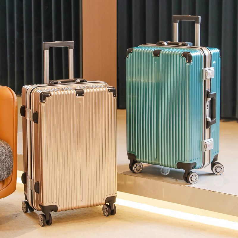 Luggage Small Aluminum Frame Luggage Trolley Box Women's And Men's Cardan Wheel details Picture