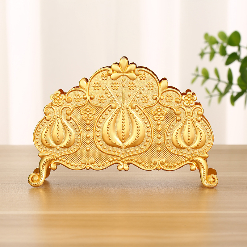 New European Paper Towel Clip Three-Dimensional Simple Light Luxury Creative High-End Restaurant Hotel Club Table Metal Storage Clip