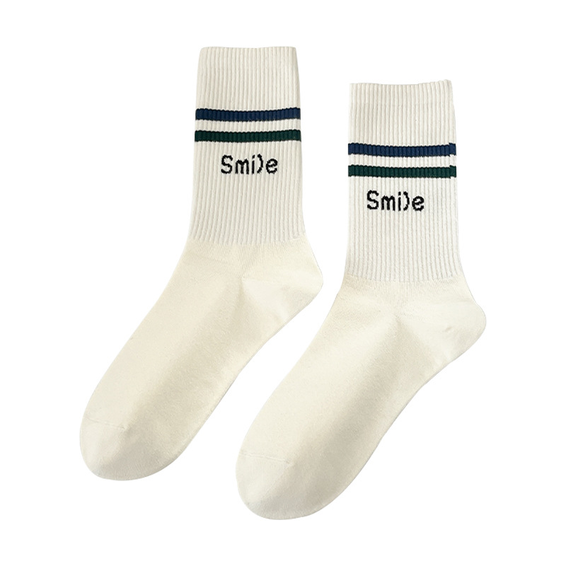 One-piece consignment of mid-calf socks for women, spring and autumn, thin mid-calf socks, long cotton socks for women's sports and casual wear, wholesale of women's socks in Zhuji Item Picture