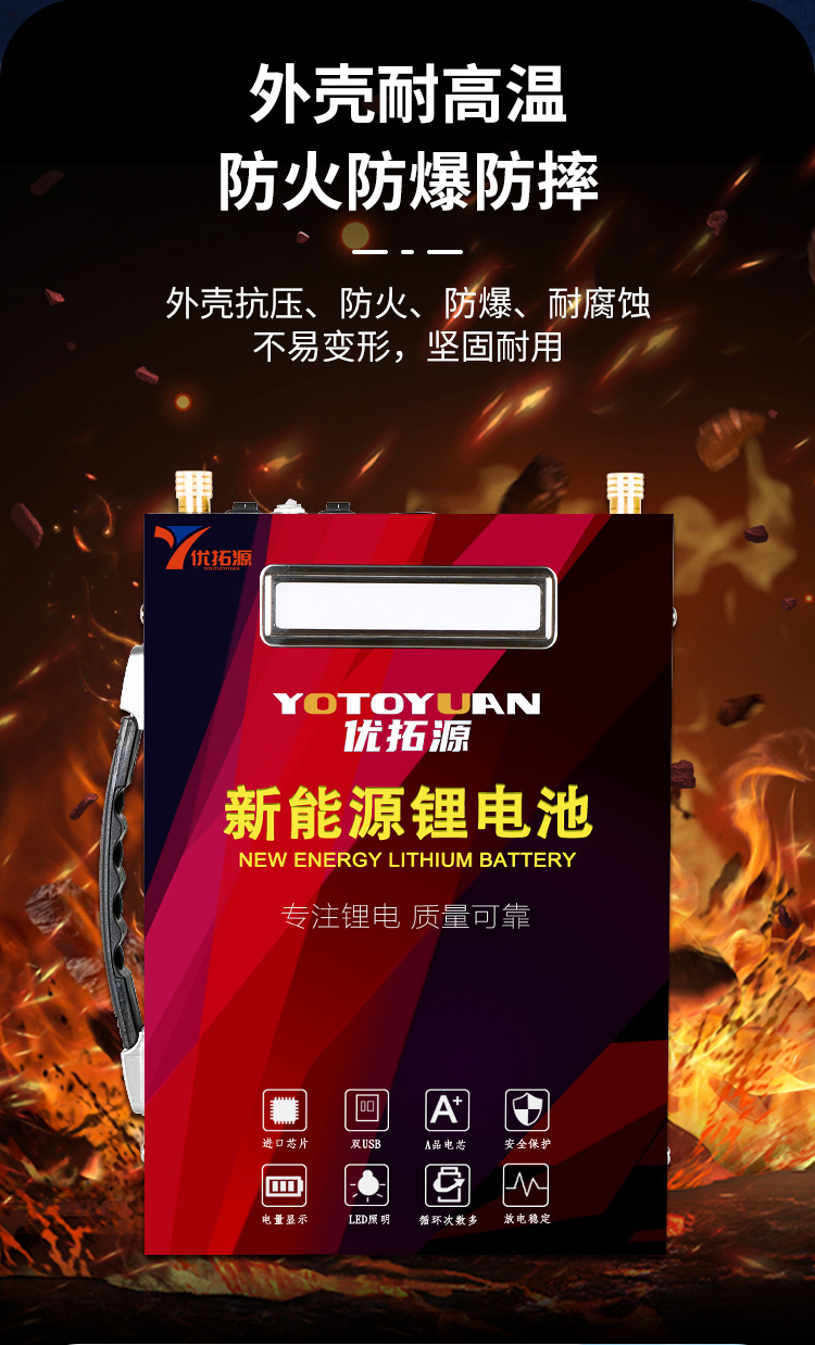 Wholesale of portable outdoor large-capacity 12V lithium battery ternary polymer mobile power banks, electrical and electronic batteries pic 12