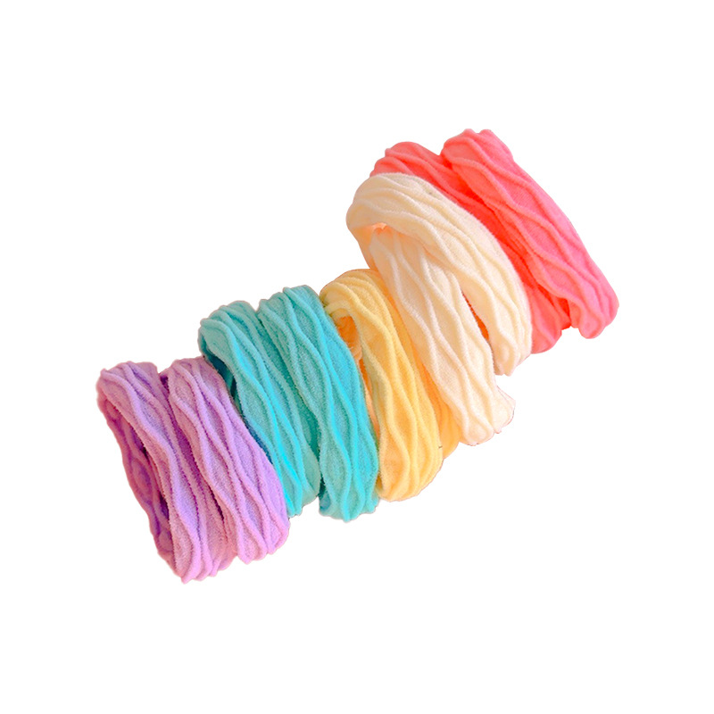 Boxed high-elasticity ponytail hair tie, durable leather band, wide edge seamless, adult thickened and thickened hair tie and headwear Item Picture
