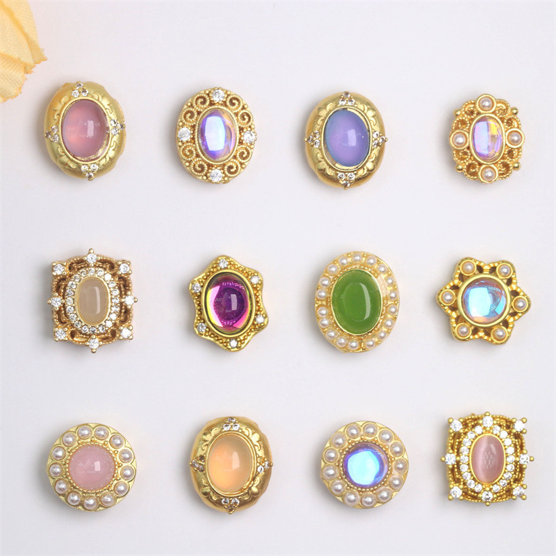 Ancient Gold Micro Inlaid Beads Loose Beads Diyi Woven Bracelet Necklace Separated Beads Beaded Sargent Gold Jewelry Accessories Wholesale Specification drawing