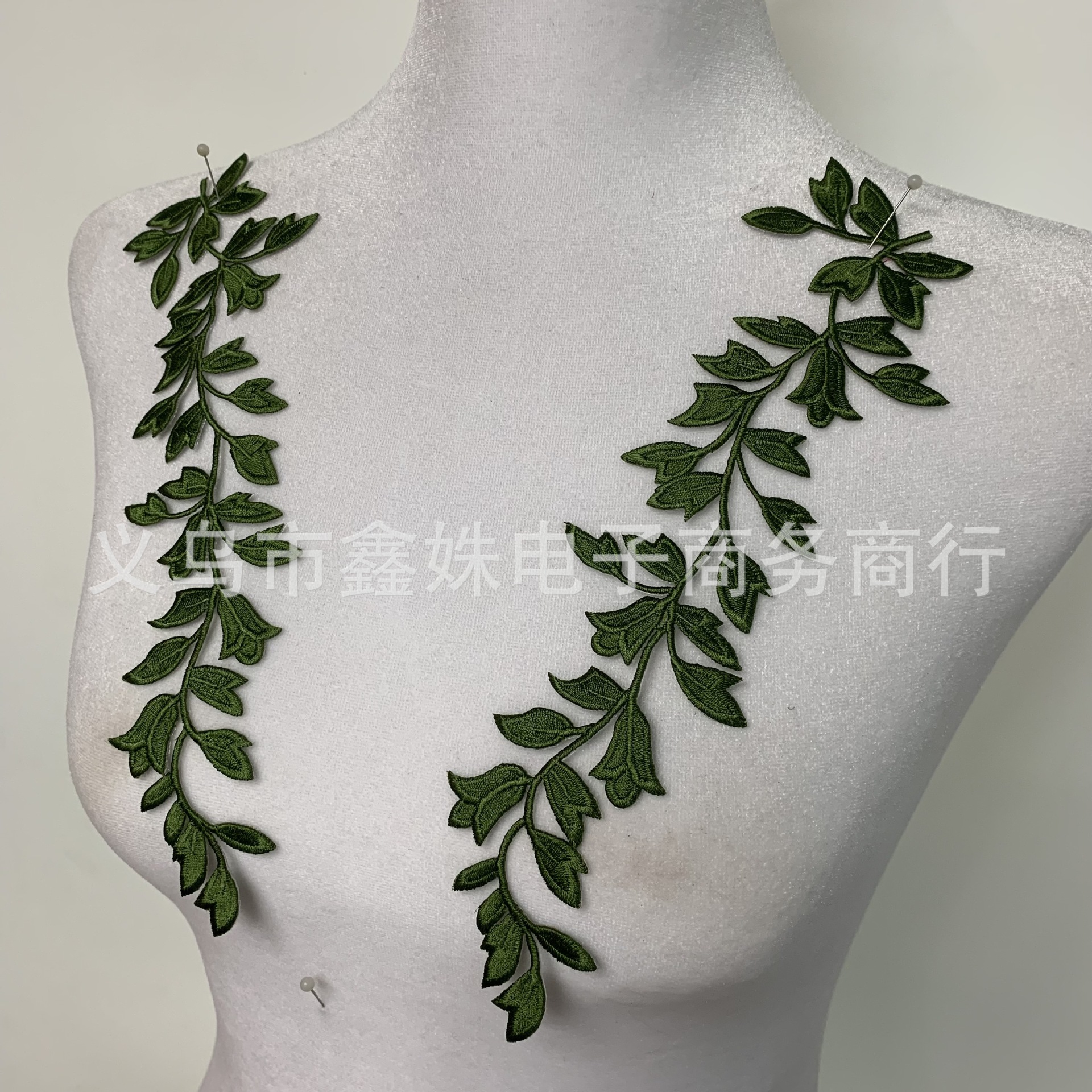 时尚叶子刺绣布贴家纺布贴绣花补丁