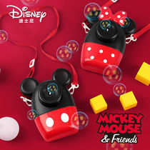 Disney bubble machine with lights music Frozen bubble camera Minnie Mickey electric bubble gun toy