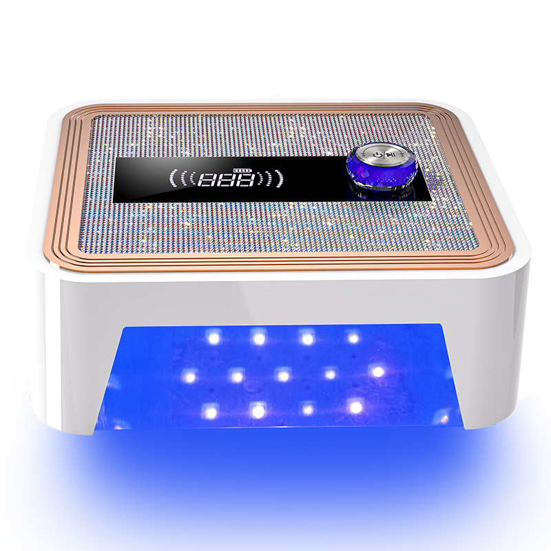 Diamond-encrusted rechargeable nail art light therapy machine, battery-powered nail baking lamp, UV glue curing instrument, professional quick-drying lamp wholesale Item Picture