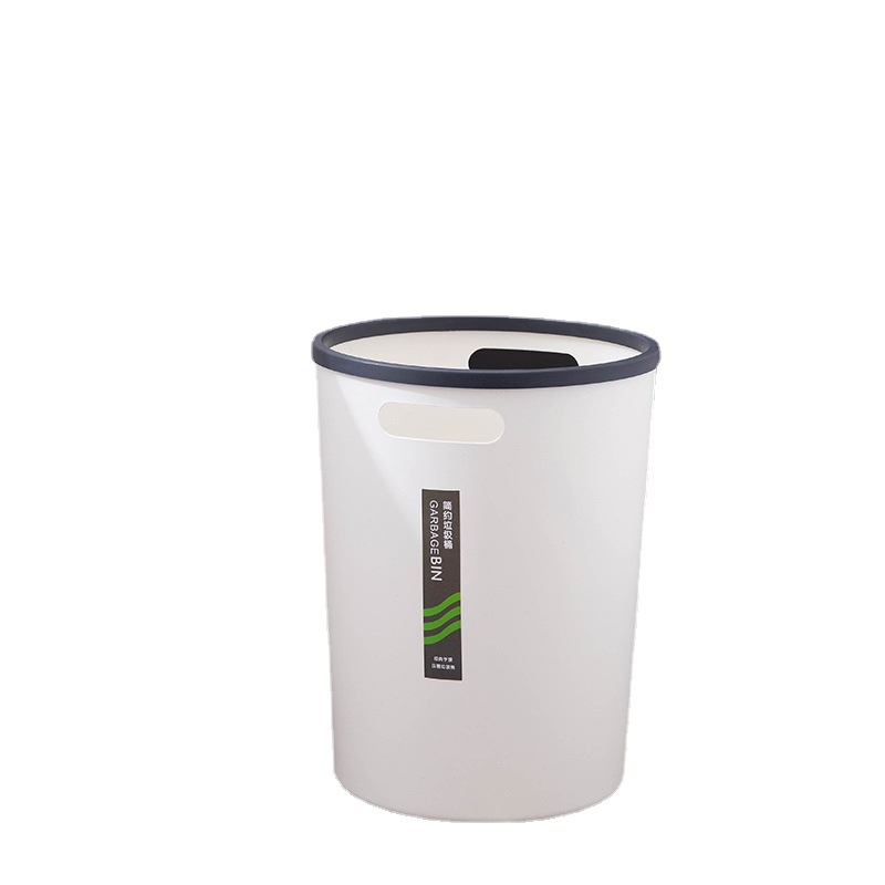 简约纯色手提垃圾桶厨房客厅塑料垃圾桶商用办公室客厅大容量纸篓详情图5