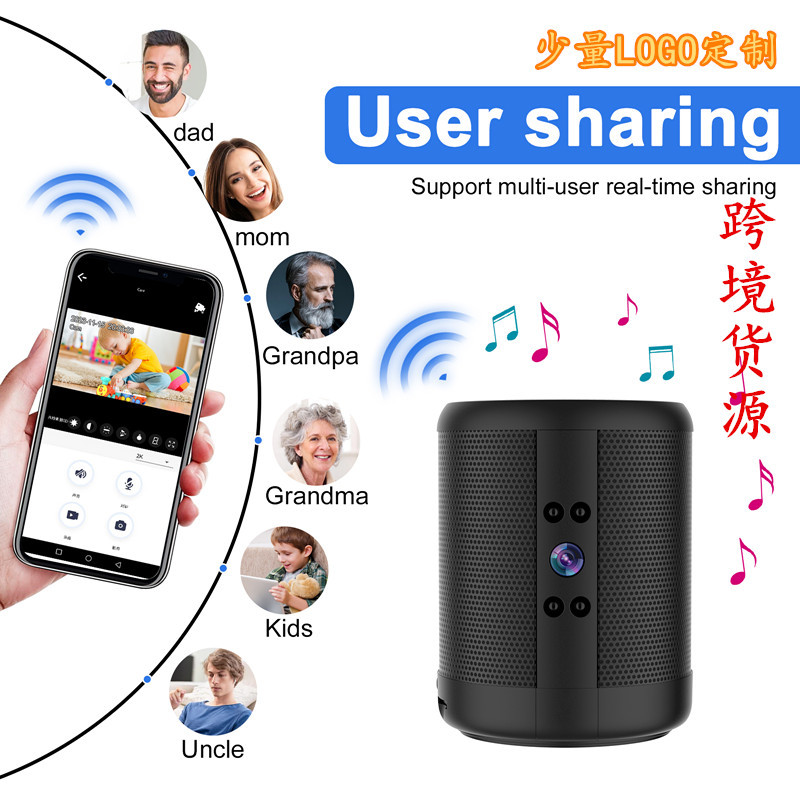 跨境监控摄像头夜视高清wifi室内外双语音对话摄像机录像机监控器