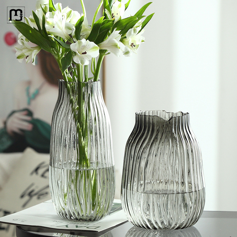 纳纶大号玻璃花瓶透明水养富贵竹百合花瓶摆件客厅插鲜花干花北欧详情图3