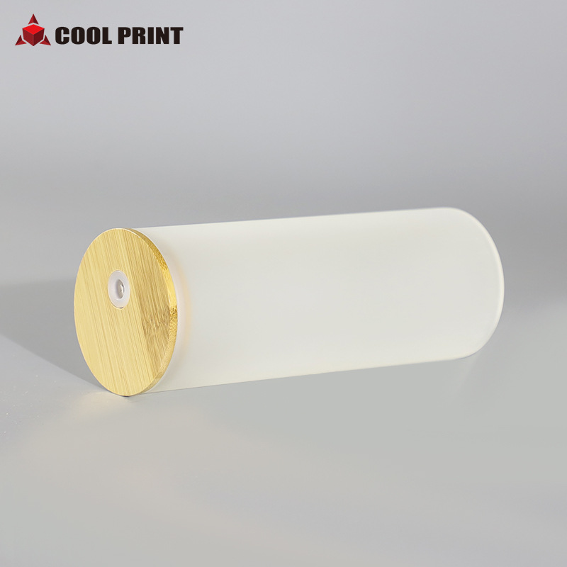 Heat transfer printing 20oz straight straw glass cup, 20oz frosted cup wholesale transparent portable gift men's and women's water cups details Picture