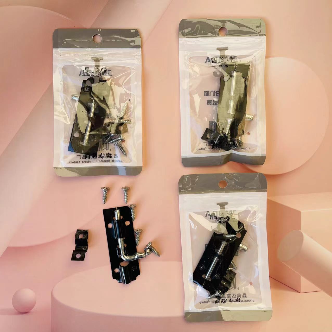 【2-12区】套装插销20/包1000/件老式铁插销门闩 门栓 黑漆插销家用插销 木门插销 带螺丝 1元货源