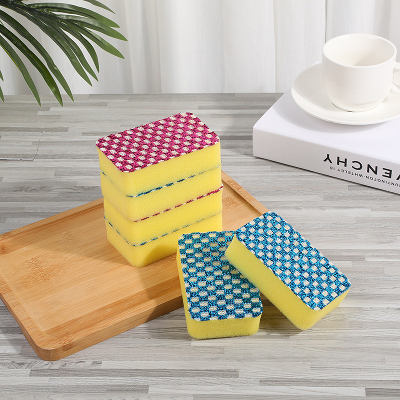 工厂直销 刷洗大王多功能双面提花海绵魔力擦ins风居家好物刷锅刷