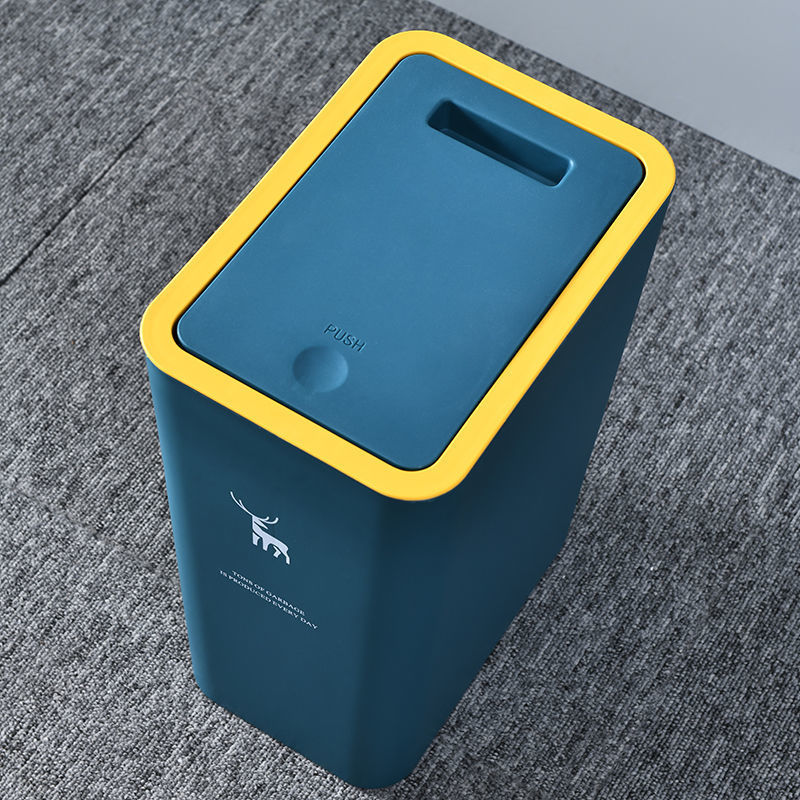 The manufacturer produces large-capacity trash cans with LIDS for household bathrooms, kitchens, toilets, living rooms and bedrooms Application Scenario