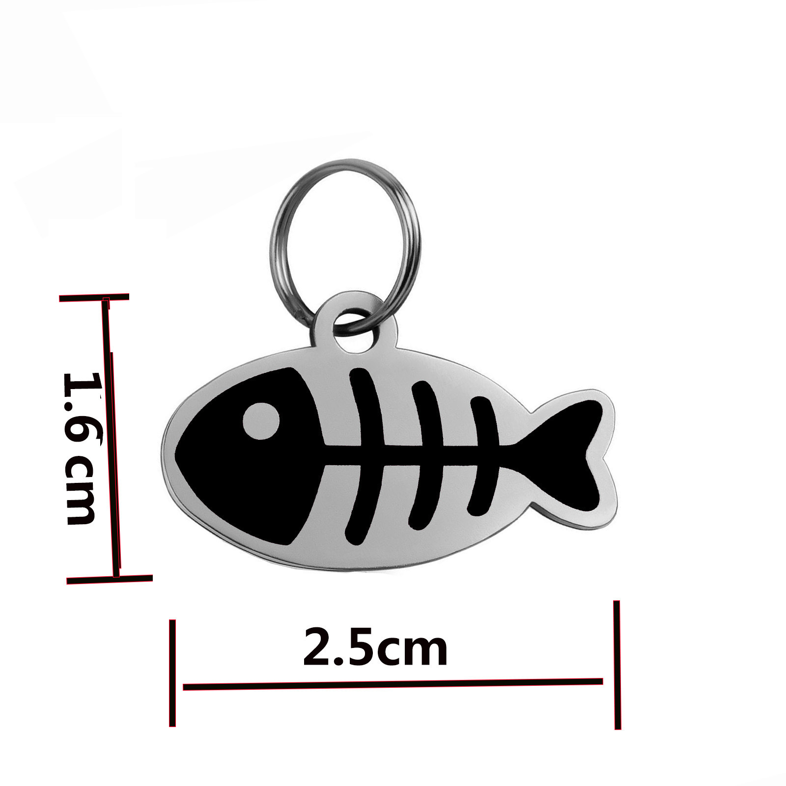 Pet collar tag, cartoon fishbone cat necklace, jewelry pendant, anti-loss engraved, outdoor pet dog tag accessory Application Scenario