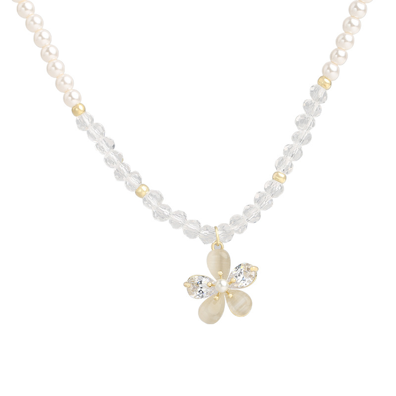 丽银法式珍珠白底实物图