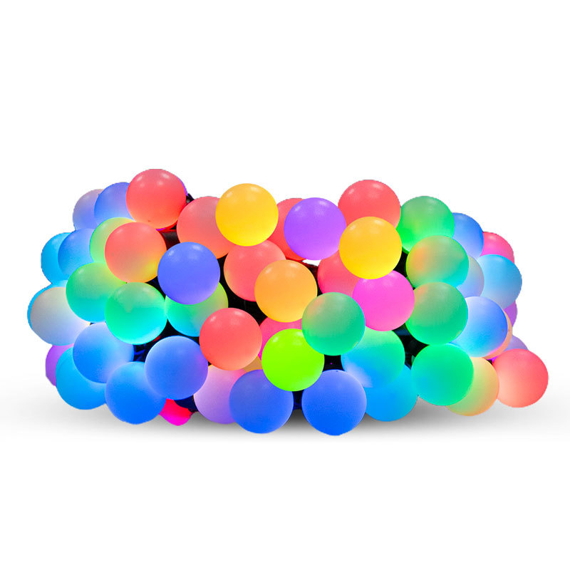 APP smart garden lights, outdoor camping equipment, string lights, Bluetooth DIY editing, point control, iridescent leather wire light strings Item Picture