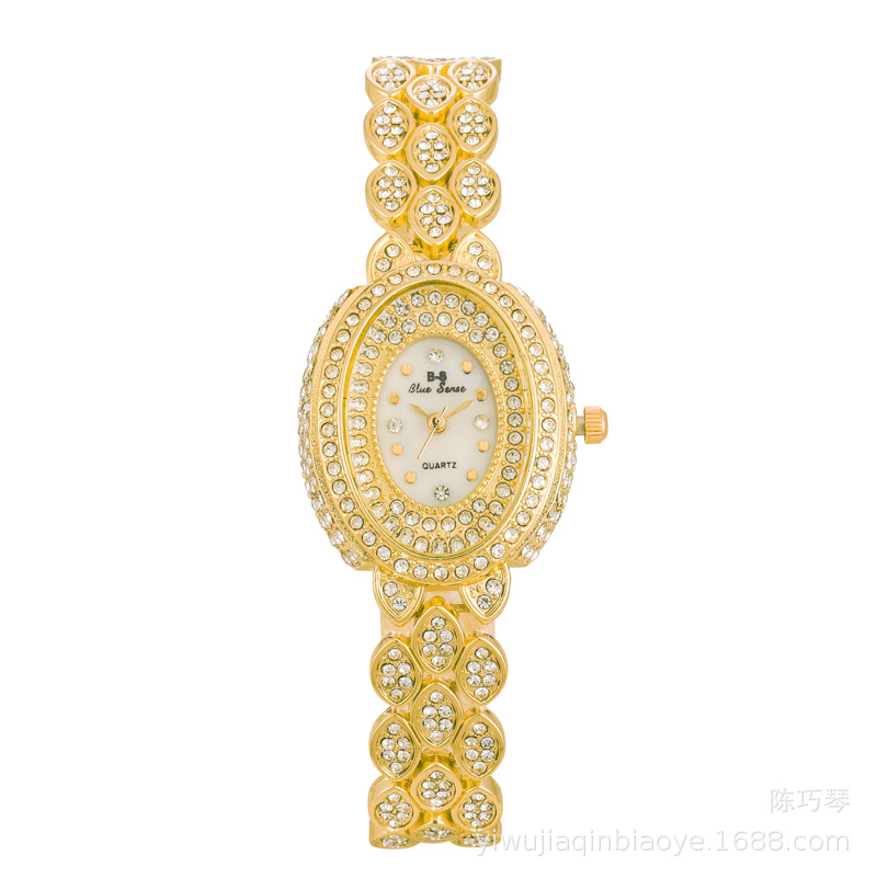Cross-border new European and American fashion trend wristwatch, steel band bracelet watch, fashionable starry sky Roman women's diamond watch Item Picture