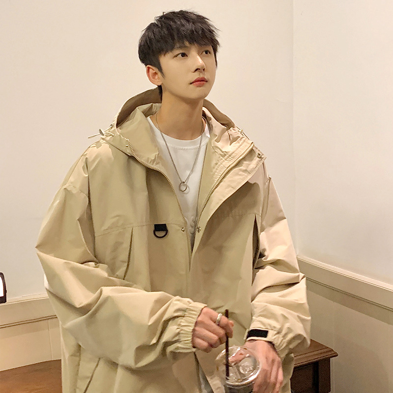 Autumn trendy Japanese loose workwear casual jacket men's coat hooded top CYJK9116-P75 Control 138